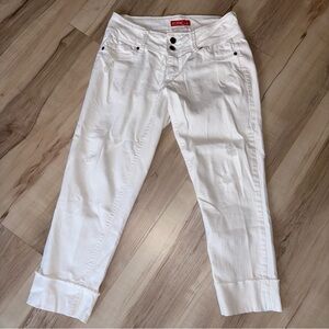 Classic White Cropped Jeans for Women